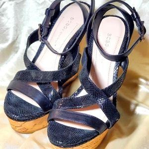 BCBG Strappy Wedges